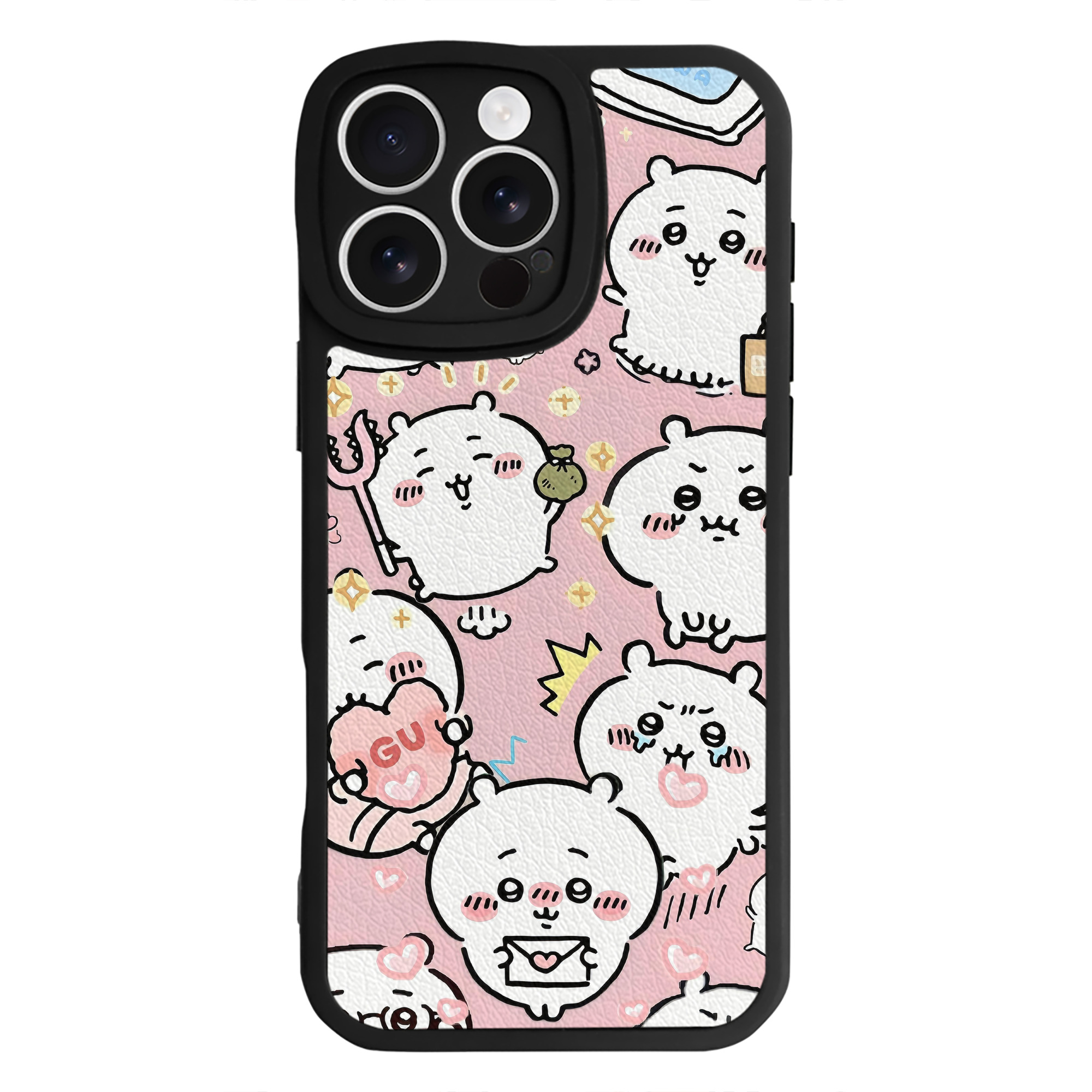 （画像用） ちいかわ Chii-kawa 【iPhone 16シリーズ対応】シリコンスマホケース（レザー調） 材質：シリコン